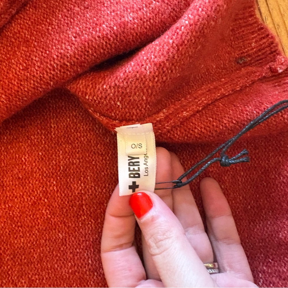 Beryll Cashmere Red Cocoon Cardigan - Picture 3 of 4